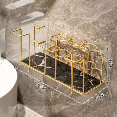 Nordijski kupaonski organizator Polica za odlaganje WC za stalak za četkice za zube Držač čaše Kozmetički češalj Odlaganje Tary Kupaonski pribor