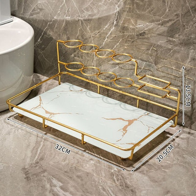 Nordijski kupaonski organizator Polica za odlaganje WC za stalak za četkice za zube Držač čaše Kozmetički češalj Odlaganje Tary Kupaonski pribor