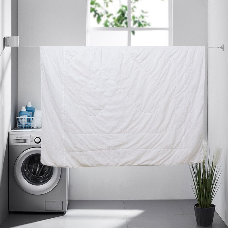 Behúzható ruhakötél beltéri kültéri ruhaszárító állvány kötélfeszítő feszítő lakáshoz erkély mosodai termékek