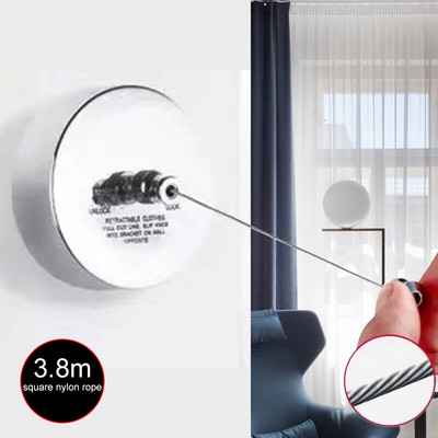 Konop za rublje na uvlačenje Stalak za sušenje odjeće Uže Kućna pohrana Sušilica za odjeću od nehrđajućeg čelika Organizator Vješalica za rublje Nevidljiva