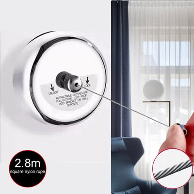 Konop za rublje na uvlačenje Stalak za sušenje odjeće Uže Kućna pohrana Sušilica za odjeću od nehrđajućeg čelika Organizator Vješalica za rublje Nevidljiva