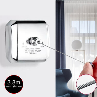 Konop za rublje na uvlačenje Stalak za sušenje odjeće Uže Kućna pohrana Sušilica za odjeću od nehrđajućeg čelika Organizator Vješalica za rublje Nevidljiva