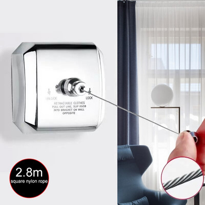 Konop za rublje na uvlačenje Stalak za sušenje odjeće Uže Kućna pohrana Sušilica za odjeću od nehrđajućeg čelika Organizator Vješalica za rublje Nevidljiva