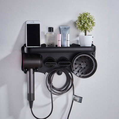 Fööni hoidik Vannitoa riiulid Seinale kinnitatav hoiurest Vannitoa riiul Dysoni Supersonic föönihoidiku jaoks