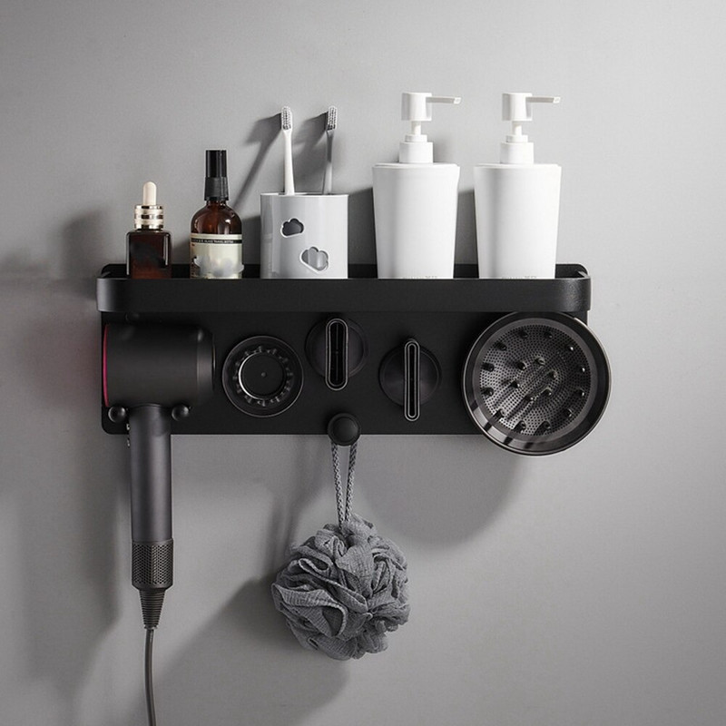 Plaukų džiovintuvo laikiklis Vonios lentynos prie sienos laikymo lentynos Vonios lentyna Dyson Supersonic plaukų džiovintuvo laikikliui