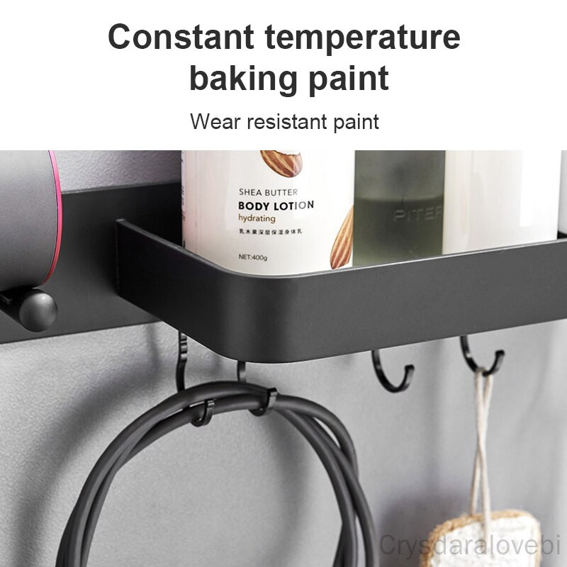 Kairysis ir dešinysis plaukų džiovintuvo laikymo stovas Nemokamas perforuojamas vonios kambarys, skirtas Dyson plaukų džiovintuvo kabyklos tualetui prie sienos tvirtinamas plaukų džiovintuvo laikiklis