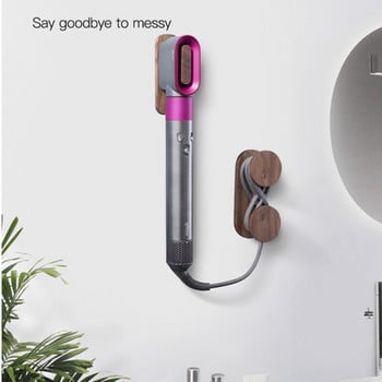 Държач за сешоар Стенен монтаж Съхранение за Dyson Airwrap Complete Styler Стойка за съхранение на пръчка за къдрене на коса Баня