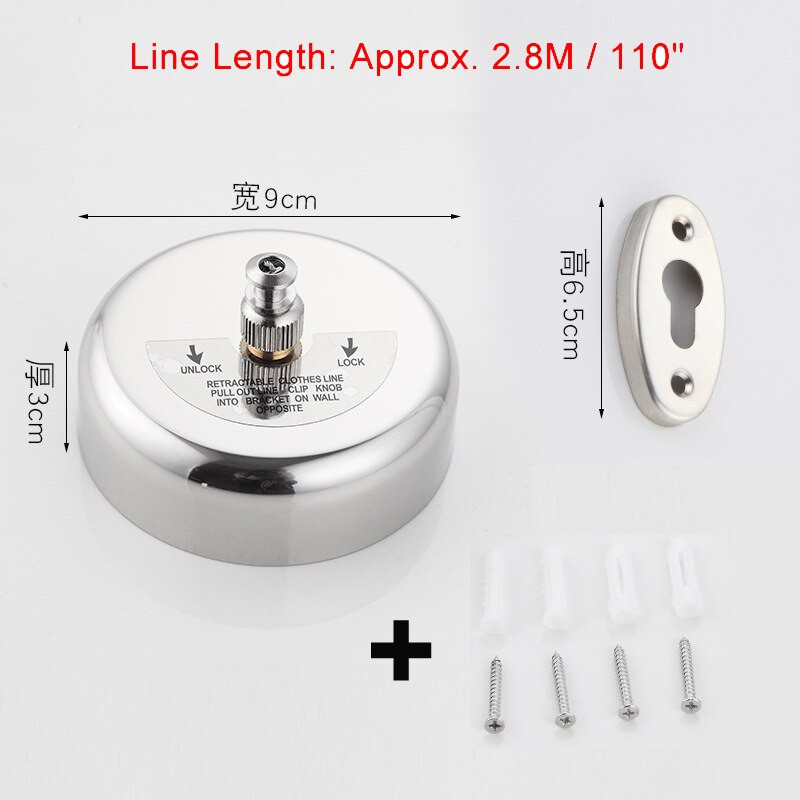 Drabužių džiovinimo lentyna Virvė nerūdijančio plieno ištraukiama drabužių linija patalpų rūbų džiovintuvo lentyna Organizatorius skalbinių kabykla rūbams