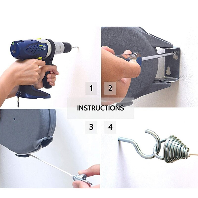 Ištraukiama skalbinių virvė, didelių apkrovų drabužių džiovintuvas, drabužių džiovinimas, pakabinamas džiovinimo stovas, skirtas skalbiniams džiovinti lauke