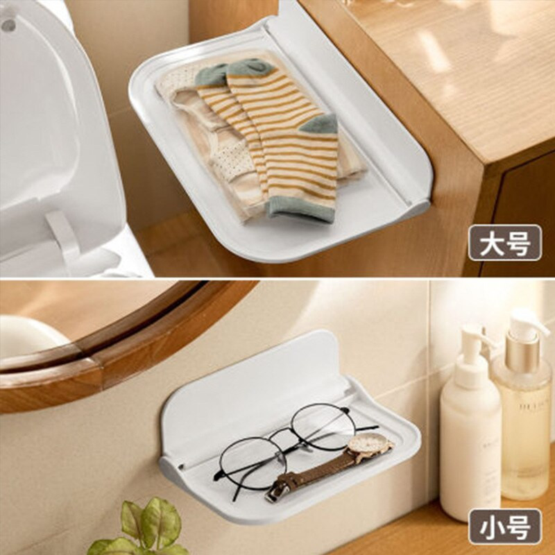 YOZWOO 2022 nauja vonios kambario lentyna Sieninė laikymo lentyna be smūgių Nauja sieninė sulankstoma lenta Vonios kambario drabužių laikymui