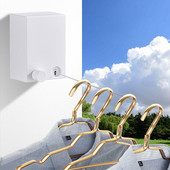 Kihúzható ruhakötél kültéri ruhatartó Falra szerelhető teleszkópos száraz zsinór ruhaakasztók erkély láthatatlan szárítókötelek