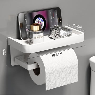 Държач за тоалетна хартия Черен златен поставка за кърпички Рафт за съхранение в банята Поставка за телефон Поставка за хартиени кърпи Кутия за кърпички Аксесоари за баня