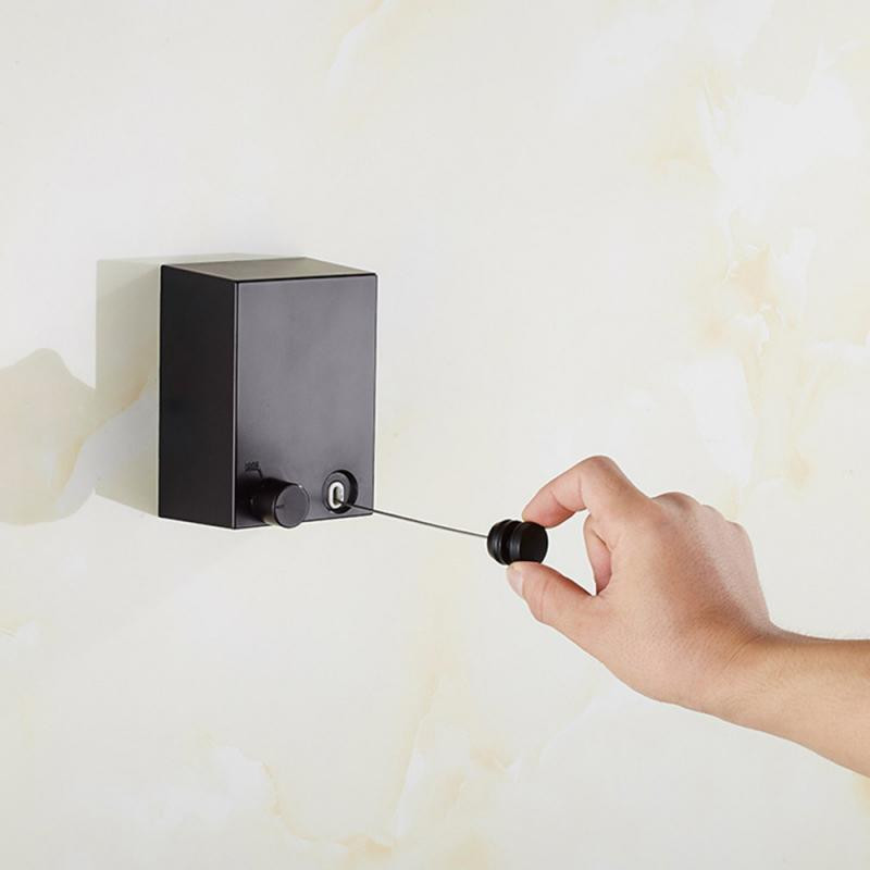 Falra akasztó, láthatatlan ruhakötél, erkély beltéri ruhaszárító kötél teleszkópos rozsdamentes acél zsinór akasztó ruha kötél szerszám