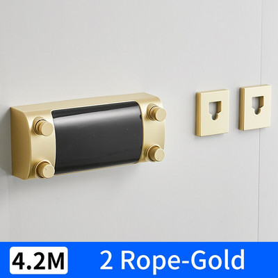 Konop za rublje na uvlačenje, stalak za sušenje rublja u zatvorenom, na otvorenom, teleskopska žica od nehrđajućeg čelika, nevidljivi konop za rublje, sušilica za rublje s dvostrukim užetom