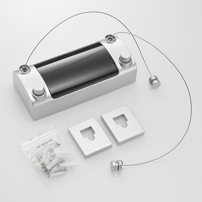 Konop za rublje na uvlačenje, stalak za sušenje rublja u zatvorenom, na otvorenom, teleskopska žica od nehrđajućeg čelika, nevidljivi konop za rublje, sušilica za rublje s dvostrukim užetom