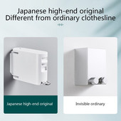 Nevidljivi konop za odjeću Čarobni stalak za sušenje odjeće na uvlačenje bez bušenja za unutarnje vanjske prostore Zidna vješalica za odjeću