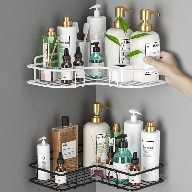 Fürdőszoba tároló állvány Toliet tartó Zuhany sampon polc tartó Fürdőszoba kiegészítők Konyhai rendszerező