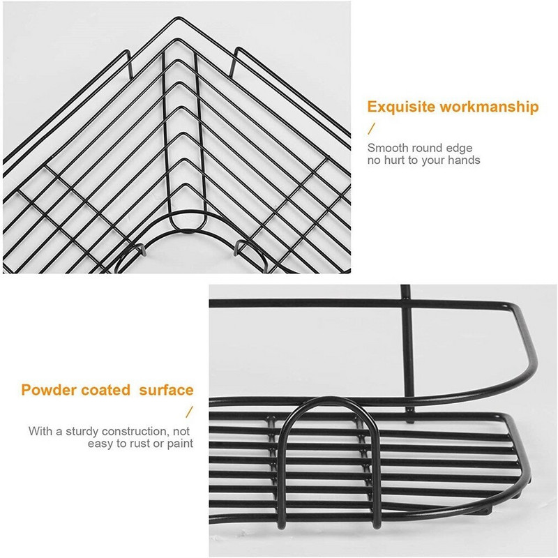 Fürdőszoba tároló állvány Toliet tartó Zuhany sampon polc tartó Fürdőszoba kiegészítők Konyhai rendszerező