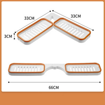 OYOREFD sulankstomos pasukamos vonios lentynos prie sienos tvirtinamas šampūno laikiklis kampinis vonios kambarinis daugiafunkcis dušo tvarkytuvas