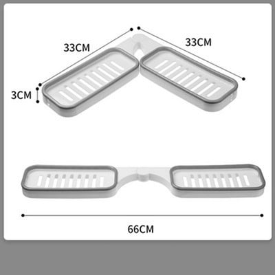 OYOREFD sulankstomos pasukamos vonios lentynos prie sienos tvirtinamas šampūno laikiklis kampinis vonios kambarinis daugiafunkcis dušo tvarkytuvas