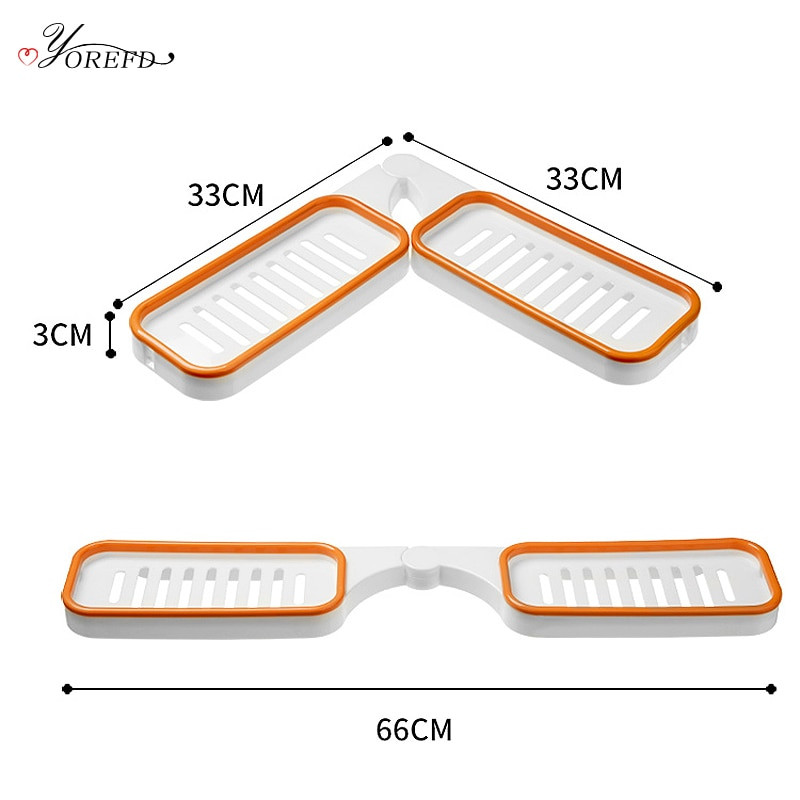 OYOREFD sulankstomos pasukamos vonios lentynos prie sienos tvirtinamas šampūno laikiklis kampinis vonios kambarinis daugiafunkcis dušo tvarkytuvas