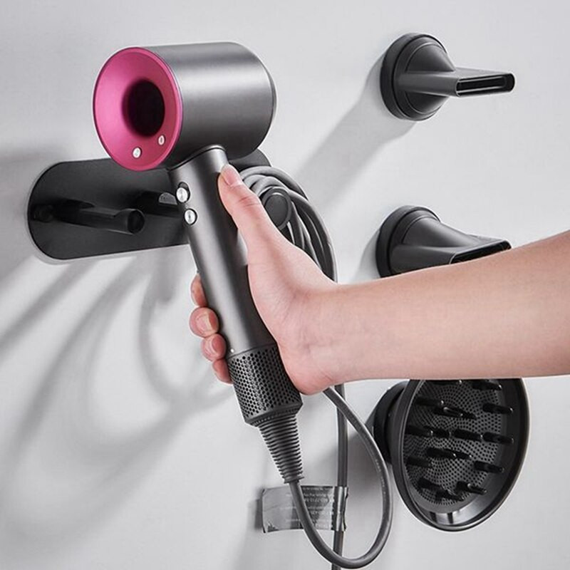 Falra szerelhető tartó Dyson Supersonic hajszárítóhoz, öntapadó falra akasztható hálózati csatlakozó