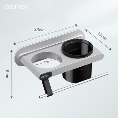 MENGNI Falra szerelhető hajszárító tartó Lyukasztás nélküli fürdőszobai polc műanyag fésű Tároló rendszerező állvány fürdőszobai kiegészítő készletek