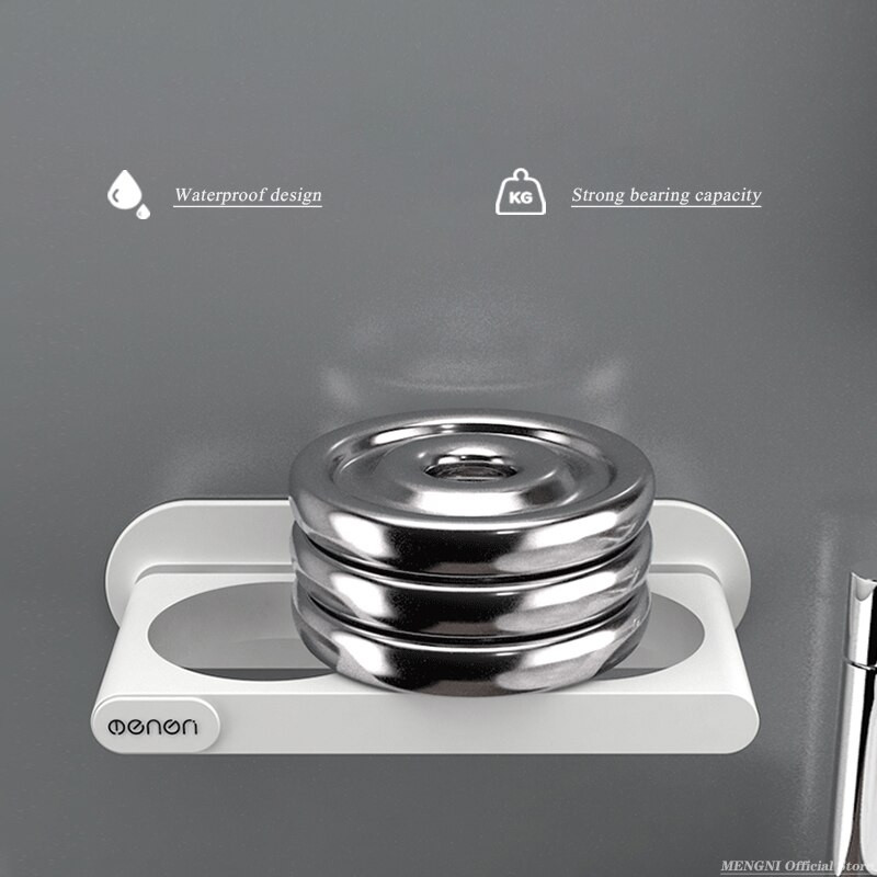 MENGNI Falra szerelhető hajszárító tartó Lyukasztás nélküli fürdőszobai polc műanyag fésű Tároló rendszerező állvány fürdőszobai kiegészítő készletek