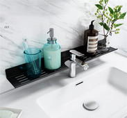 Kupaonska slavina Zidni stalak Kupaonsko ogledalo Prednji držač Zidni umivaonik Stalak za odlaganje kozmetike Kupaonska polica bez bušenja