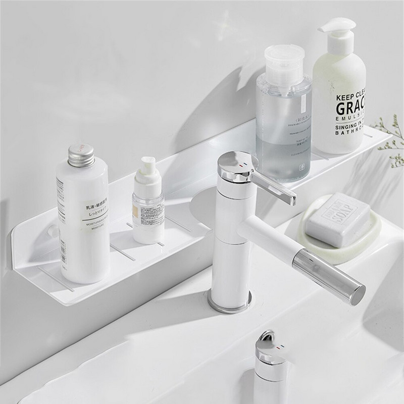 Kupaonska slavina Zidni stalak Kupaonsko ogledalo Prednji držač Zidni umivaonik Stalak za odlaganje kozmetike Kupaonska polica bez bušenja