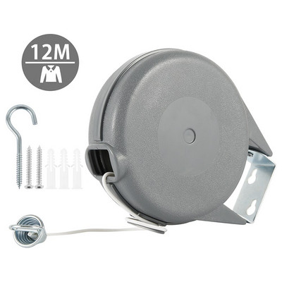 Suport de rufe retractabil de 12M frânghie din oțel inoxidabil uscător de rufe Secadora De Ropa Umeraș pentru rufe Tendedero