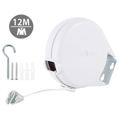 Suport de rufe retractabil de 12M frânghie din oțel inoxidabil uscător de rufe Secadora De Ropa Umeraș pentru rufe Tendedero