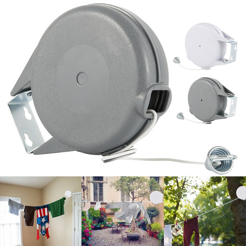 Suport de rufe retractabil de 12M frânghie din oțel inoxidabil uscător de rufe Secadora De Ropa Umeraș pentru rufe Tendedero