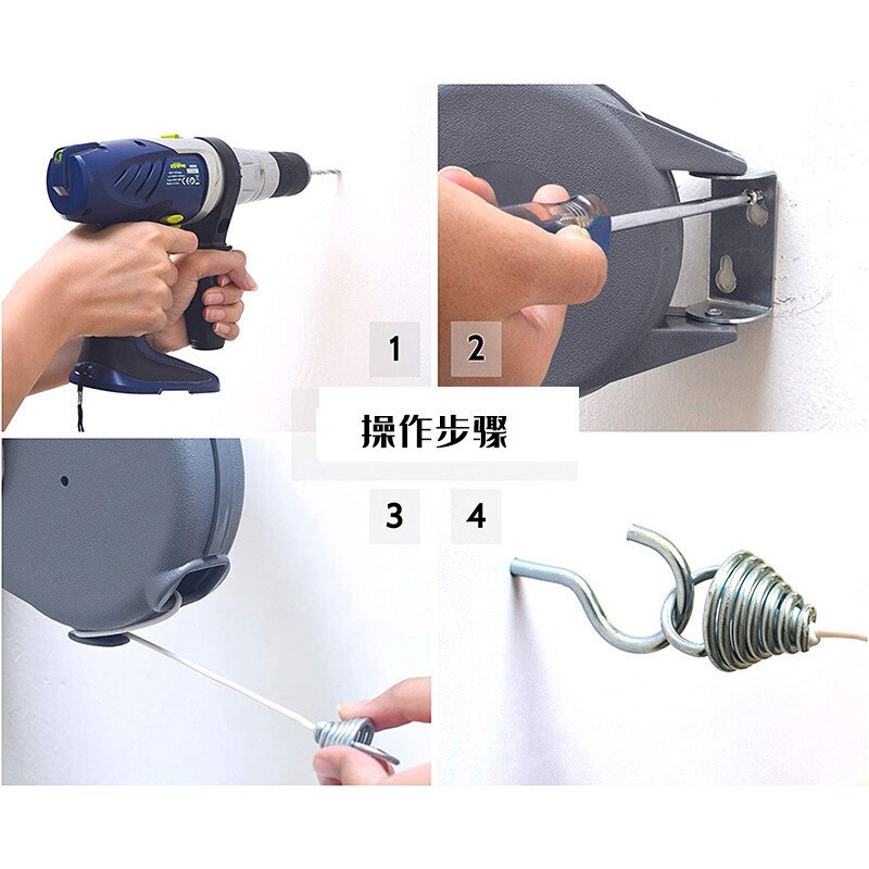 Suport de rufe retractabil de 12M frânghie din oțel inoxidabil uscător de rufe Secadora De Ropa Umeraș pentru rufe Tendedero