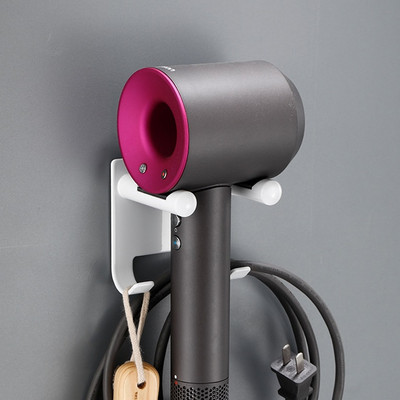 Fürdőszoba hajszárító tartó állvány Matt falra szerelhető szervező tároló állvány