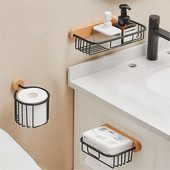 Raft pentru toaletă Suport pentru hârtie igienică Montare pe perete pentru baie Suport rolă de hârtie Coș pentru șervețele Dispenser pentru hârtie Accesorii pentru baie