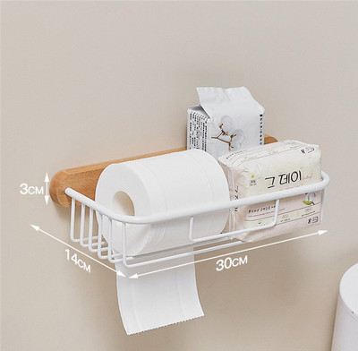 Raft pentru toaletă Suport pentru hârtie igienică Montare pe perete pentru baie Suport rolă de hârtie Coș pentru șervețele Dispenser pentru hârtie Accesorii pentru baie