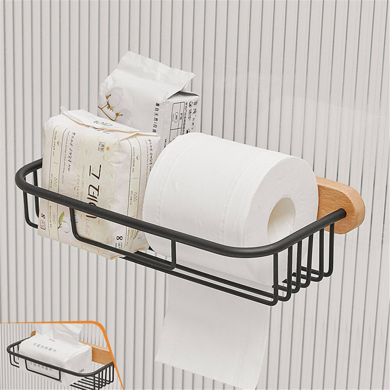 Raft pentru toaletă Suport pentru hârtie igienică Montare pe perete pentru baie Suport rolă de hârtie Coș pentru șervețele Dispenser pentru hârtie Accesorii pentru baie