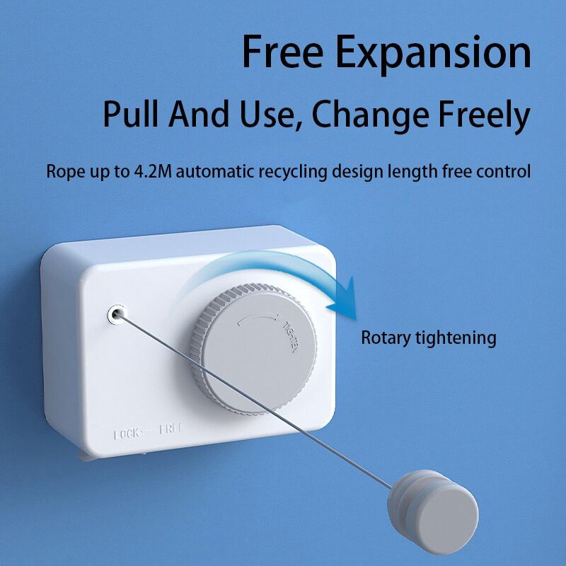 Riidekuivati Vannitoa tarvikud Kuivatusrest Tross Koduhoid Roostevabast terasest Sissetõmmatav riidenagi pesuripp