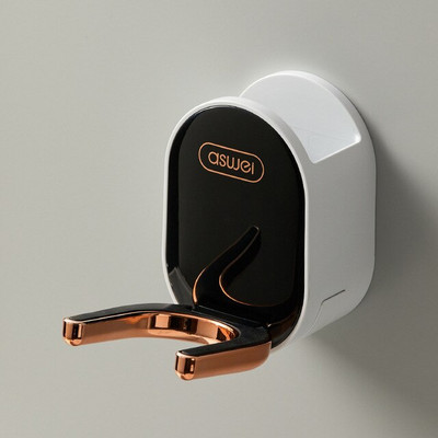 Összecsukható hajszárító tartó Falra szerelhető fürdőszobai rendszerező állvány Hajvasaló állvány Zuhanyzó tároló polc Fürdőszoba tartozék