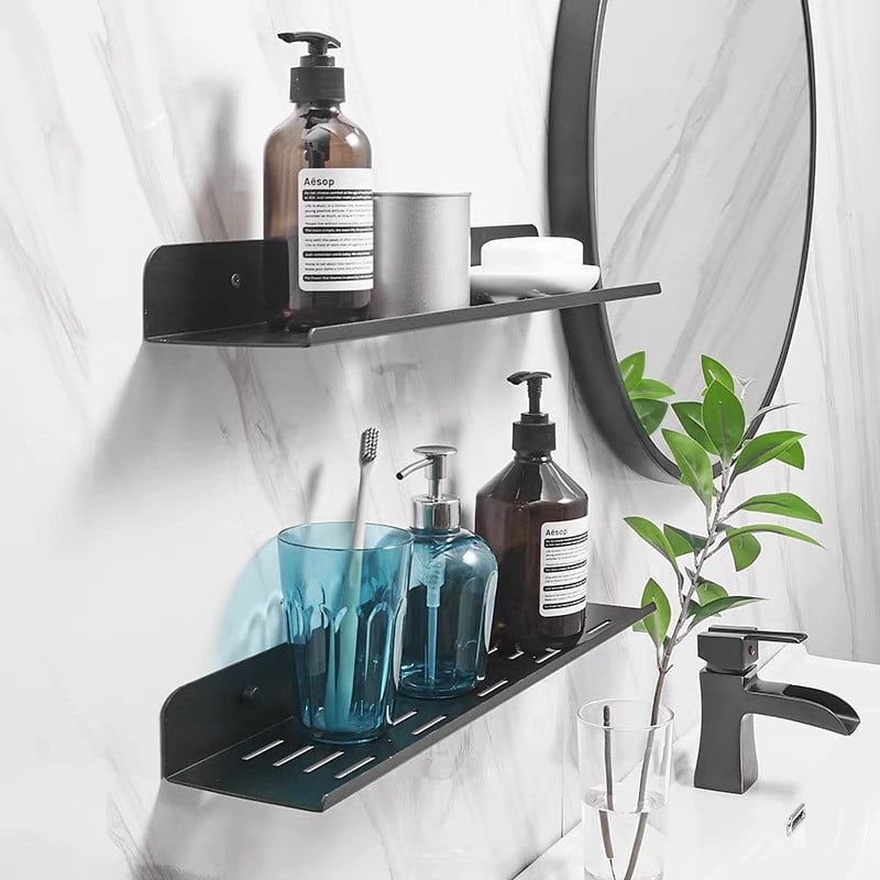 Vannitoa riiulid segisti äravooluresti kraanikauss Seinale paigaldatav hoiurest hambaharja tass peegel esiriiul Vannitoa tarvikud