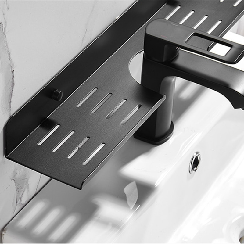 Vannitoa riiulid segisti äravooluresti kraanikauss Seinale paigaldatav hoiurest hambaharja tass peegel esiriiul Vannitoa tarvikud