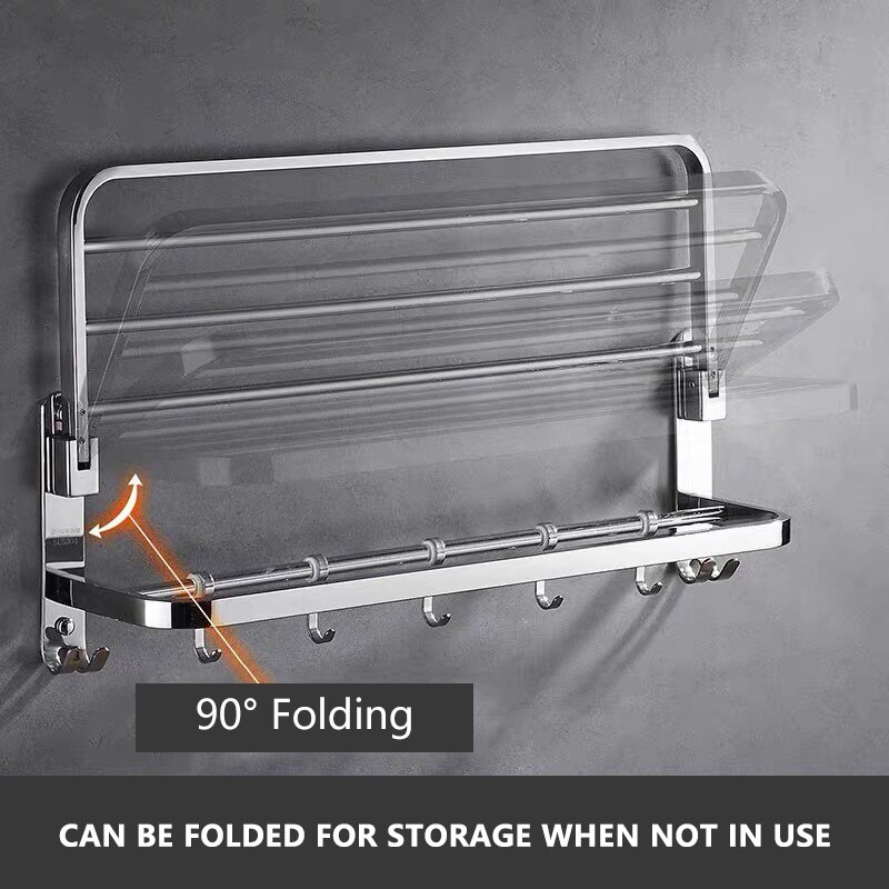 Suport pentru prosoape, din oțel inoxidabil 304, pliabil, raft mobil pentru prosoape de baie, lustruit, suport pentru prosoape, raft de depozitare, accesorii pentru baie