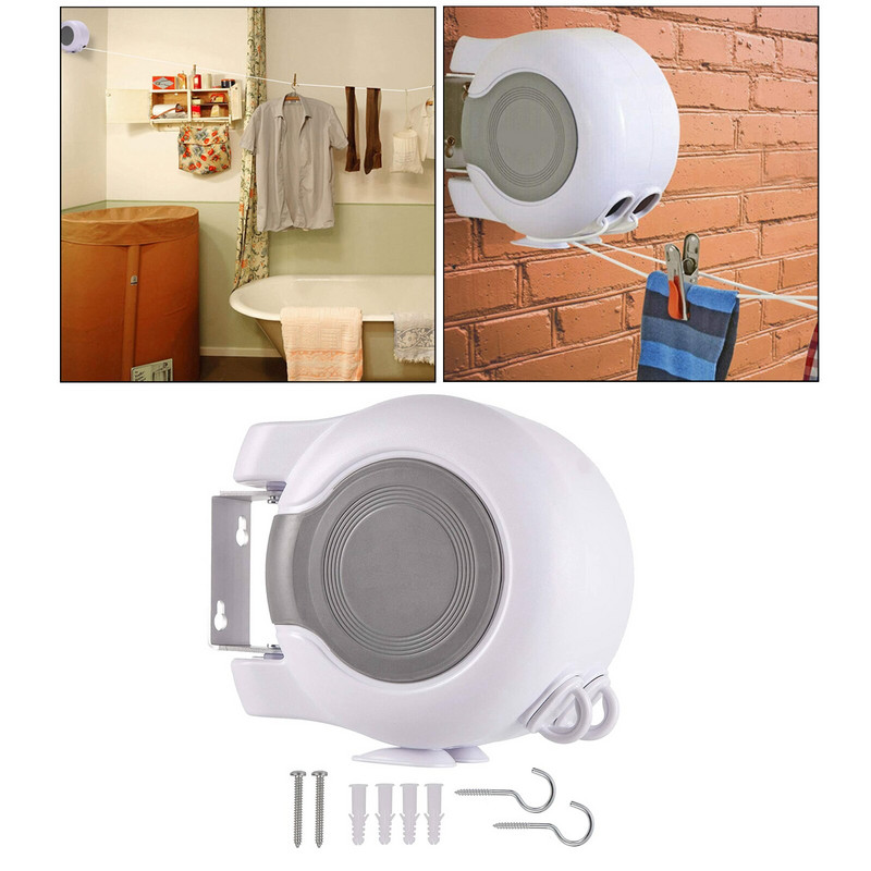 Behúzható ruhakötél dupla vezetékes ruhafogas szárító ruharendező