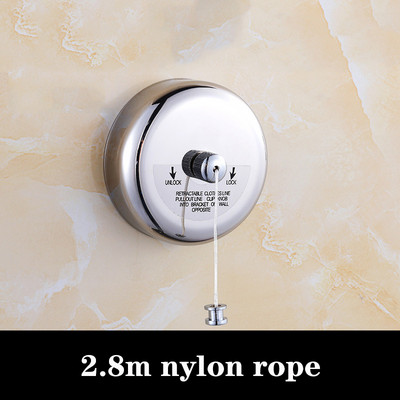 Falra szerelhető rozsdamentes acél visszahúzható ruhakötél Otthon Beltéri Kültéri Mosodaakasztó Ruha Fürdőszoba Szárító Kötél