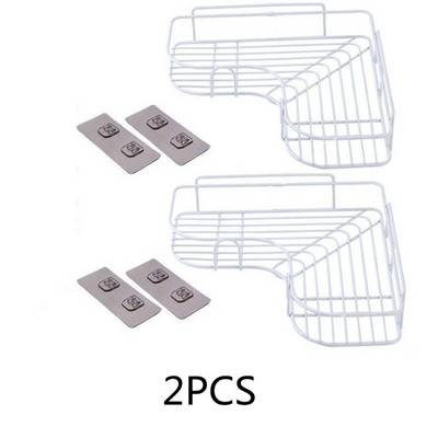 Fürdőszoba-kiegészítők Polc Otthoni tároló állvány Rozsdamentes acél Lyukasztómentes Firm Zuhanyzó Konyha Fali tároló rendszerező állvány