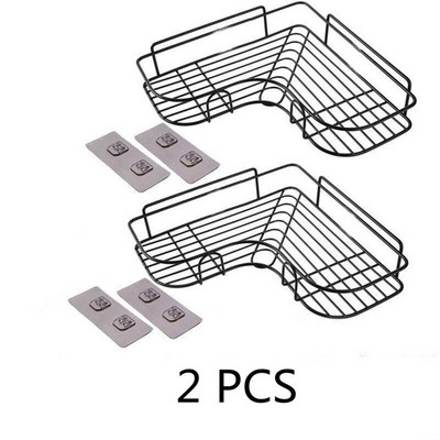 Fürdőszoba-kiegészítők Polc Otthoni tároló állvány Rozsdamentes acél Lyukasztómentes Firm Zuhanyzó Konyha Fali tároló rendszerező állvány