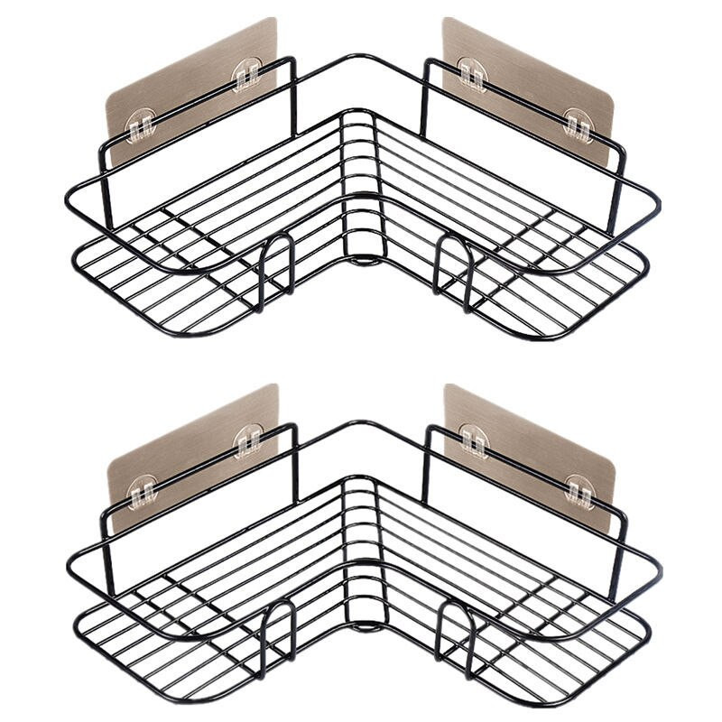 Fürdőszoba-kiegészítők Polc Otthoni tároló állvány Rozsdamentes acél Lyukasztómentes Firm Zuhanyzó Konyha Fali tároló rendszerező állvány