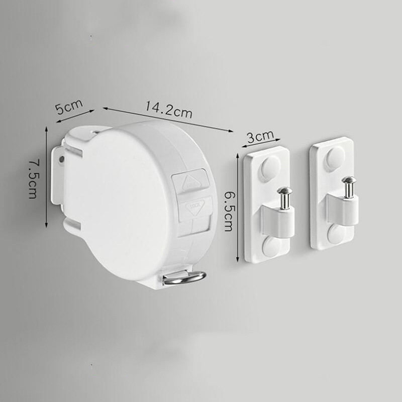 Nematoma drabužių linija, ištraukiama su kabyklos skyle, sieninė rūbų virvė, džiovinimo lentyna, balkonas, drabužių linija, skirta butams