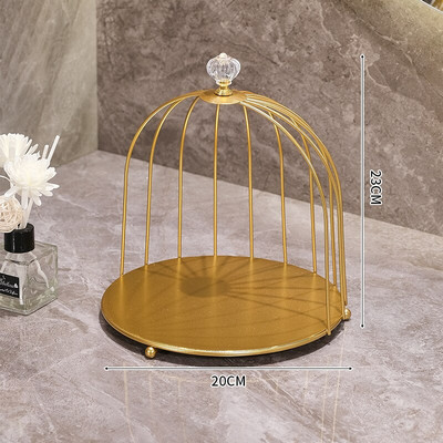 Suport de depozitare pentru baie Fier Art Cușcă pentru păsări Suport cosmetic Coș de depozitare pentru baie și dormitor Container pentru machiaj Organizator de birou